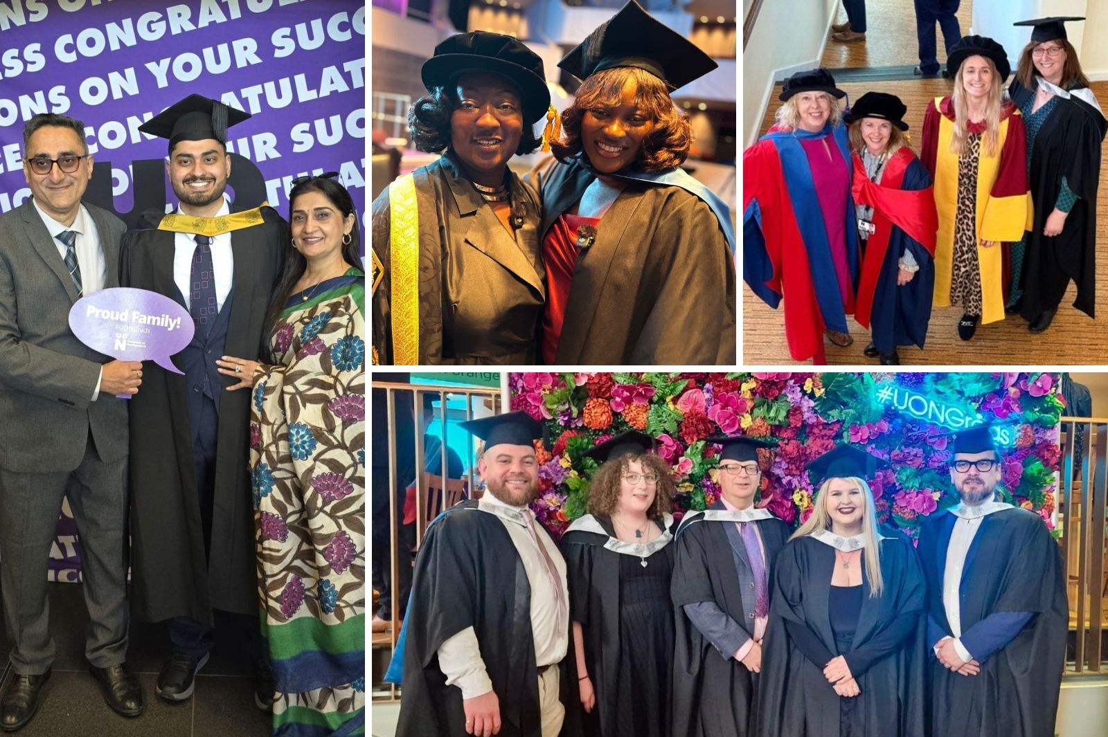 Photos of graduates and staff from spring 2026 Graduation