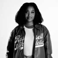 Black and white photo of Tyra, an Advertising and Digital Marketing student