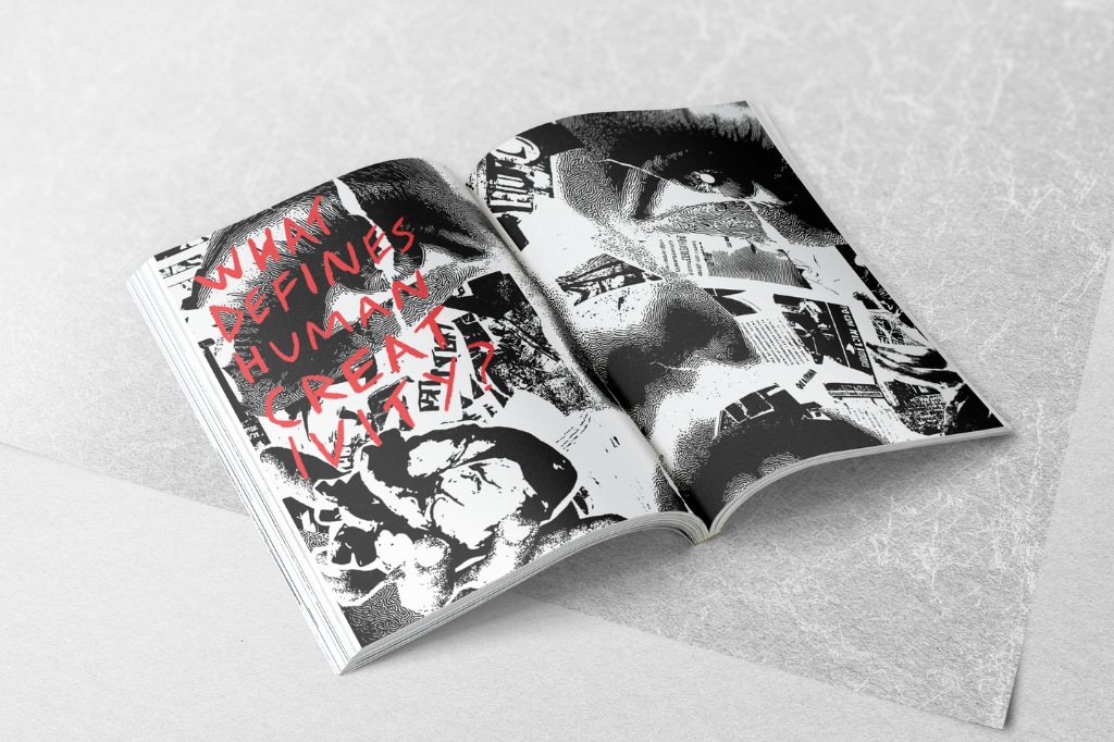 Image of book with black and white illustrations.