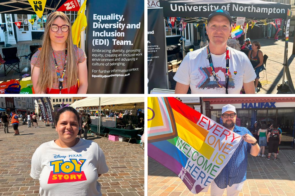 Group collage of photos from Northampton Pride 2026.