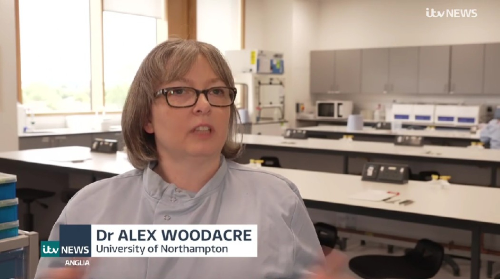 Dr Alexandra Woodacre ITV News Anglia
