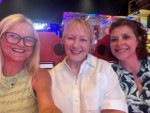 Vikki Clarke, Moira Richardson, Rachel Mccormick sitting together.