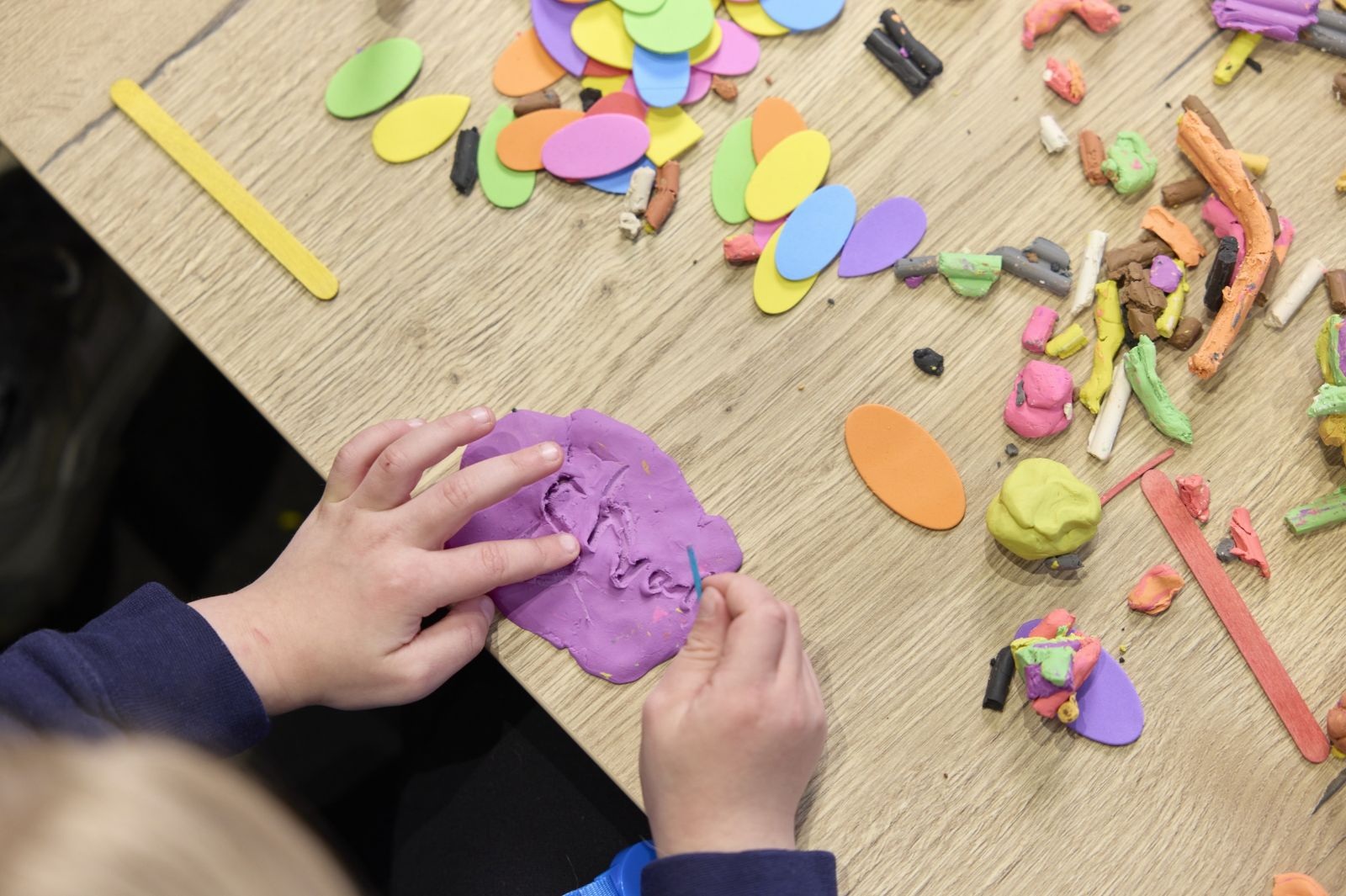 Child with play dough