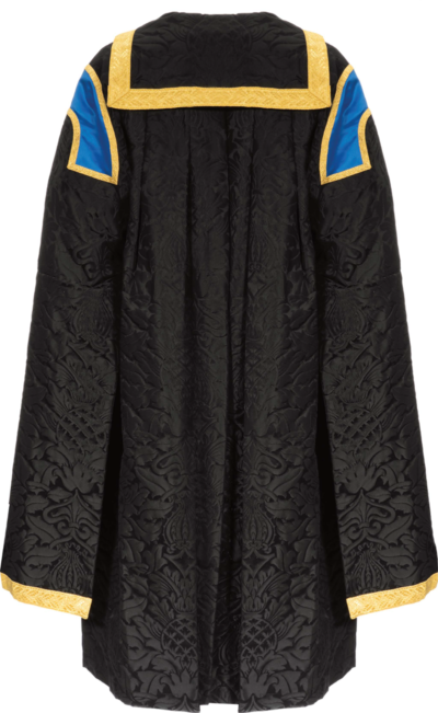 Chief Operating Officer graduation gown from the back