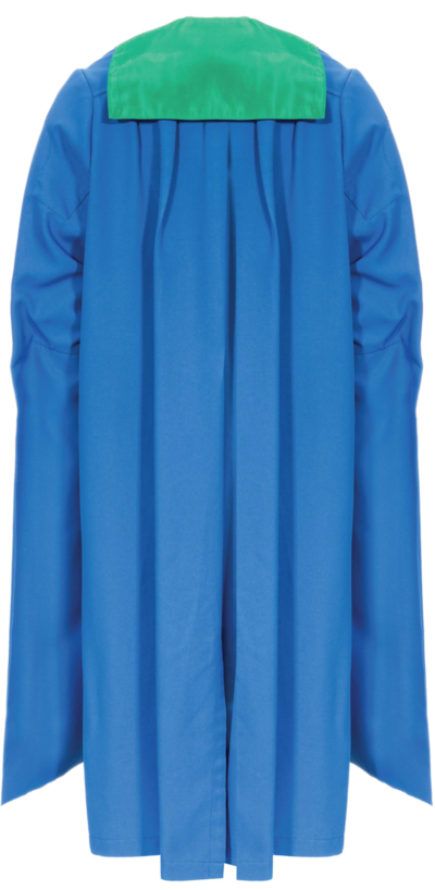 Fellow graduation gown from the back