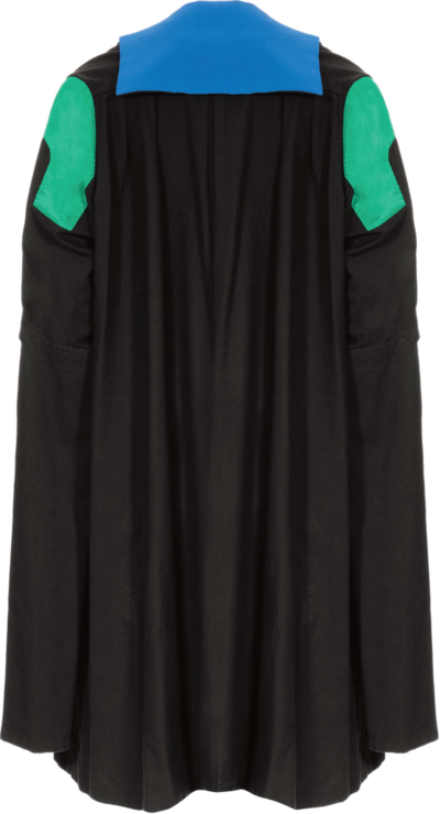 Macebearer graduation gown from the back