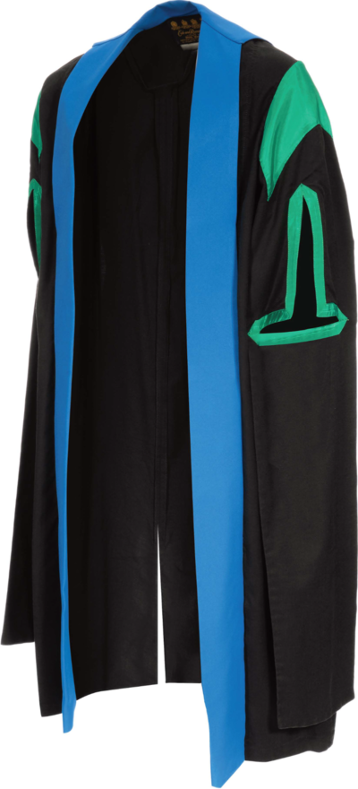 Macebearer graduation gown from the front