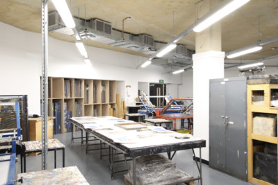 View of printmaking workshop