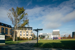 Accommodation and Learning Hub sign post