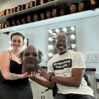 Poppy Twigger, Nickey Hardy and clinical simulation mask