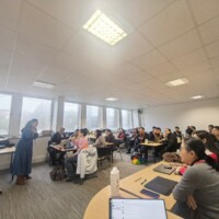 _cuva The first group of academics from China who visited UON as part of a new cultural and education exchange partnership are pictured having an English lesson.