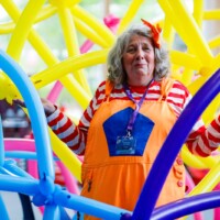 - a member of the Bubbly Maths crew is pictured with the balloons she used to make maths fun at STEAM Northants 2025.
