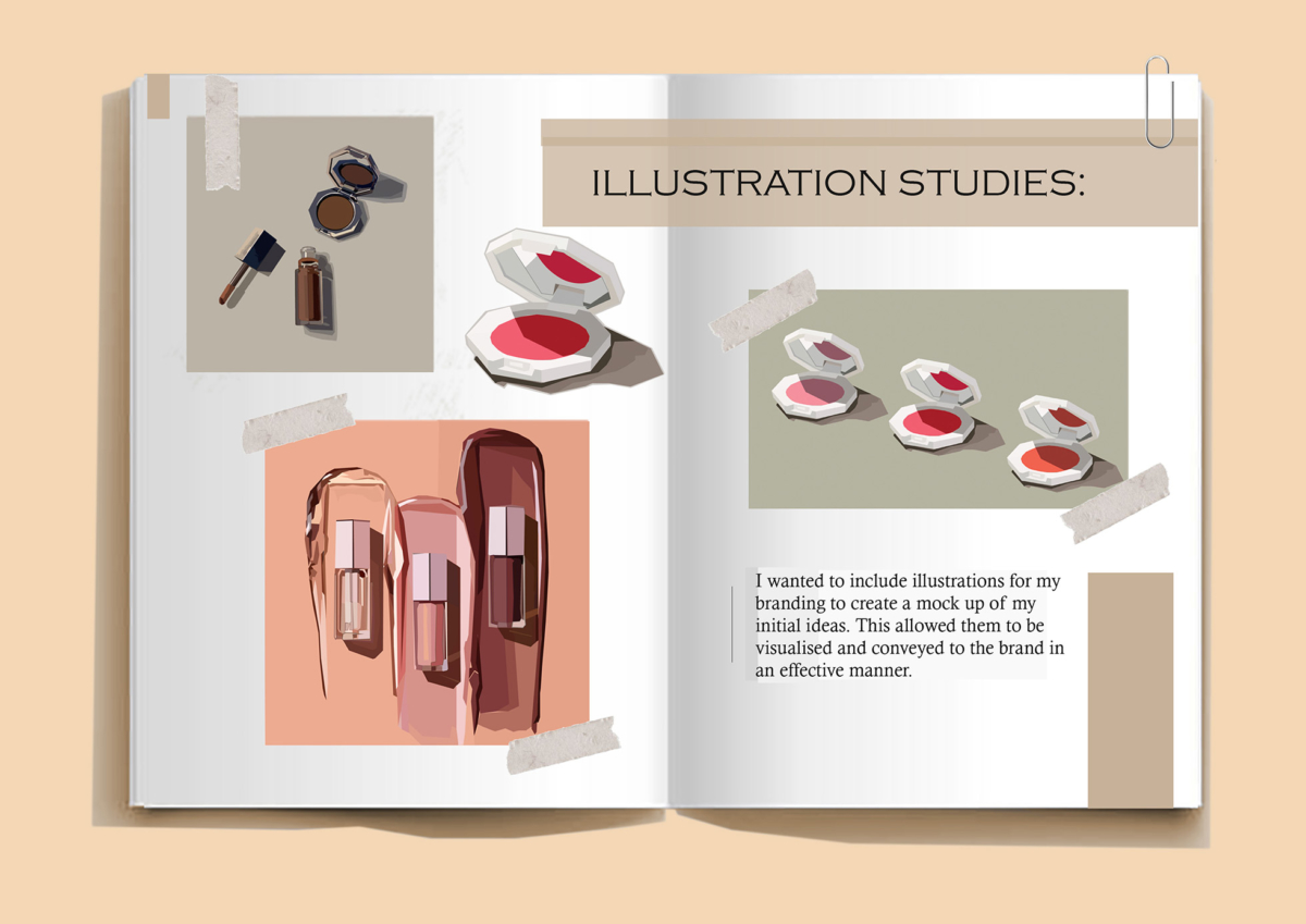 Make up product illustrations
