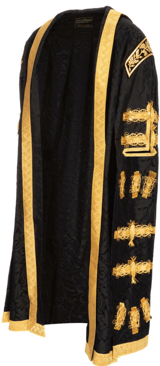 Chancellor graduation gown from the front
