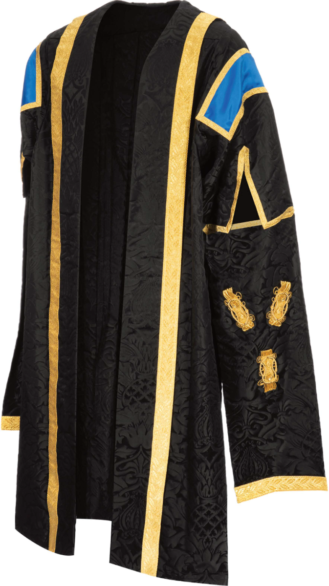 Chief Operating Officer graduation gown from the front