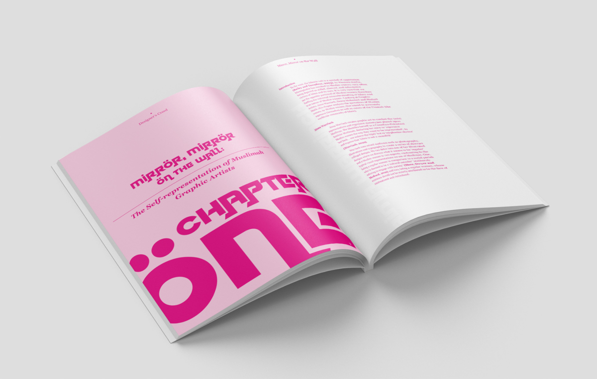 Chapter title and introduction to chapter and graphic artist Aima Warriach