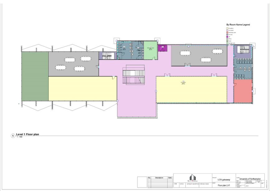 First floor plan of the proposed University Gateway building at the Waterside Campus, UON
