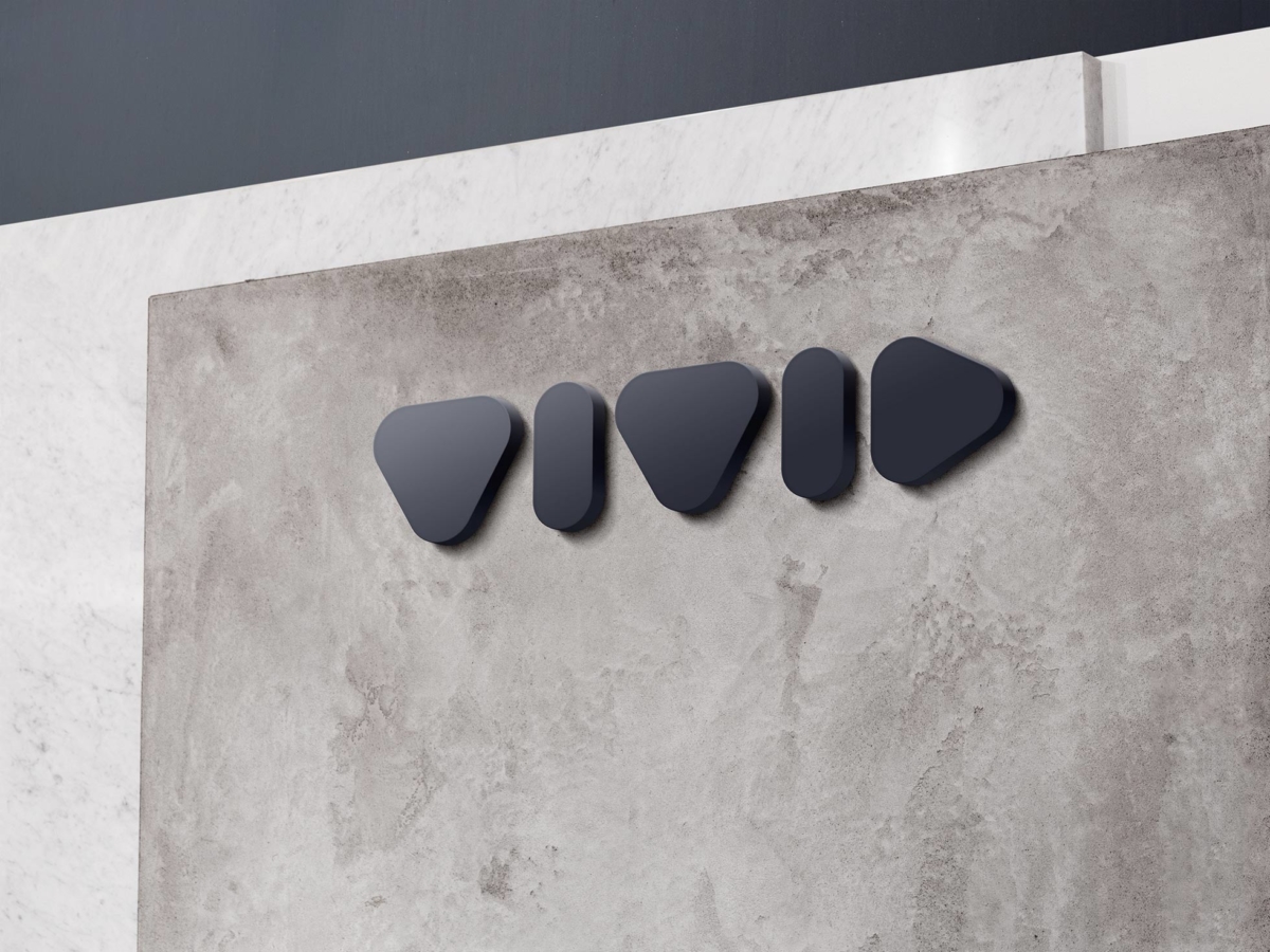 VIVID logo on a concrete wall 