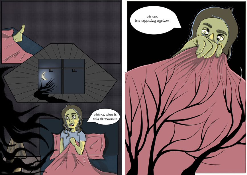 The Dead of the Night comic pages from the Monster reveal