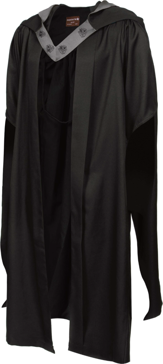 Master of Engineering graduation gown from the front