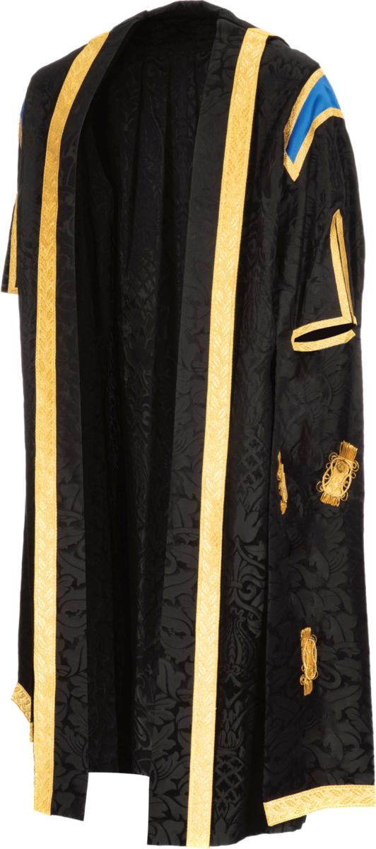 Pro-Chancellor graduation gown from the front