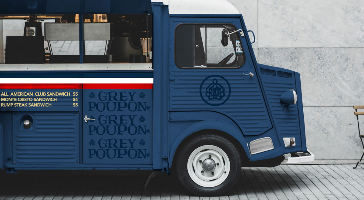 D&AD - Grey Poupon sandwich van selling the product to show the audience that they can also make this at home