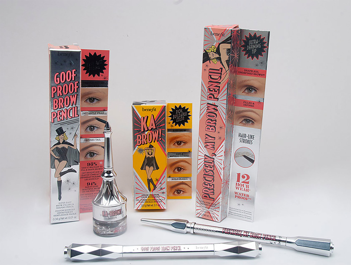 The image is from my website and is of Benefit, brow products.