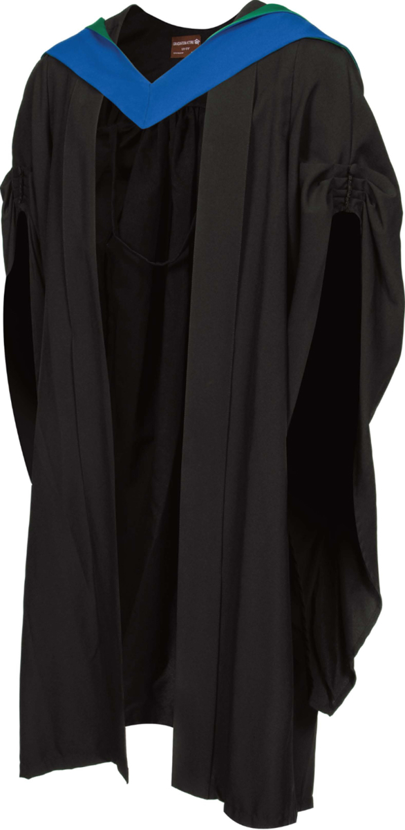 UON UniCert and UniDip graduation gown from front