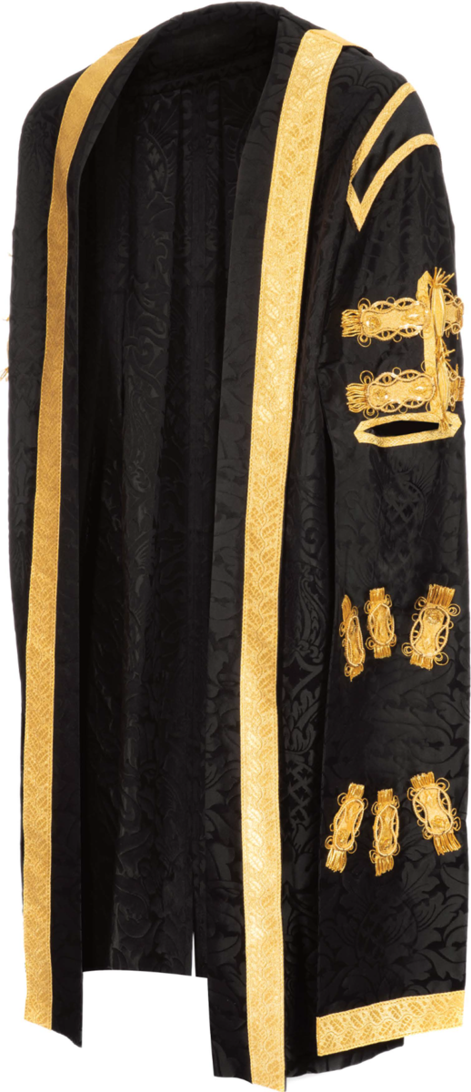 Vice-Chancellor graduation gown from the front