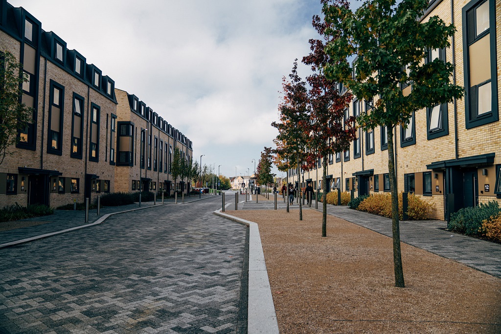 Town houses on Park Avenue on Waterside campus